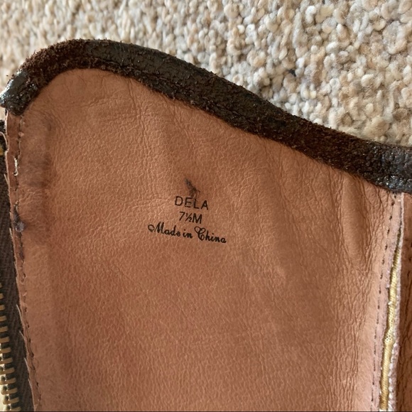 Donald Pliner brown cowhide Dela buckle boots - Picture 7 of 11